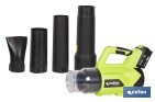Sopladora a batería 20 V con 2 velocidades y motor de 22.500 rpm | Ligera, ergonómica y potente | Disponible con y sin batería y cargador - Cofan