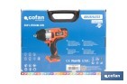 Pistola de impacto 1/2" a batería con motor brushless | Potencia: 20 V | Velocidad de 1800 rpm | 400–1000 Nm | Disponible con y sin batería y cargador - Cofan