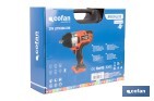 Pistola de impacto 1/2" a batería con motor brushless | Potencia: 20 V | Velocidad de 1800 rpm | 400–1000 Nm | Disponible con y sin batería y cargador - Cofan