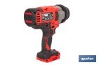Pistola de impacto 1/2" a batería con motor brushless | Potencia: 20 V | Velocidad de 1800 rpm | 400–1000 Nm | Disponible con y sin batería y cargador - Cofan