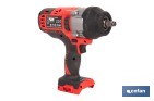 Pistola de impacto 1/2" a batería con motor brushless | Potencia: 20 V | Velocidad de 1800 rpm | 400–1000 Nm | Disponible con y sin batería y cargador - Cofan