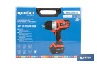 Pistola de impacto 1/2" a batería con motor brushless | Potencia: 20 V | Velocidad de 1800 rpm | 400–1000 Nm | Disponible con y sin batería y cargador - Cofan