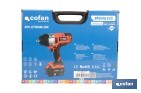 Pistola de impacto 1/2" a batería con motor brushless | Potencia: 20 V | Velocidad de 1800 rpm | 400–1000 Nm | Disponible con y sin batería y cargador - Cofan