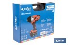 Pistola de impacto 1/2" a batería con motor brushless | Potencia: 20 V | Velocidad de 1800 rpm | 400–1000 Nm | Disponible con y sin batería y cargador - Cofan