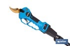 Set de tijeras de podar eléctricas 25 V con pértiga extensible 1,40-2,07 m | Incluye 2 baterías, maletín y accesorios - Cofan