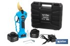 Set de tijeras de podar eléctricas 25 V con pértiga extensible 1,40-2,07 m | Incluye 2 baterías, maletín y accesorios - Cofan