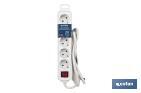 Power strip with 5 outlets | Cable of 1.4m in length | Power switch - Cofan