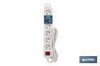 Power strip with 6 outlets | Cable of 1.4m in length | Power switch - Cofan