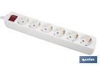 Power strip with 6 outlets | Cable of 1.4m in length | Power switch - Cofan