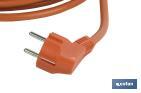 2-pole extension cord IP 44 | Side grounding connection | Orange cable of 10 and 25 metres - Cofan