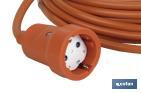 2-pole extension cord IP 44 | Side grounding connection | Orange cable of 10 and 25 metres - Cofan