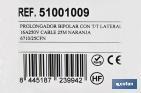 Prolongateur de câble bipolaire IP 44 | Avec prise de terre latérale | Câble de 10 et 25 mètres de couleur orange - Cofan