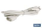 2-POLE EXTENSION CORD | SUITABLE FOR EUROPLUG | WHITE CABLE OF 3 AND 5 METRES