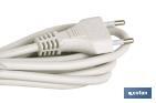 2-pole extension cord | Suitable for Europlug | White cable of 3 and 5 metres - Cofan