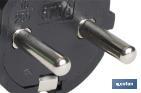 Rubber Two-Pole Schuko Plug | 16A - 250V | Black - Cofan