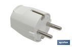 Two-Pole Schuko Plug | 16A - 250V | White - Cofan