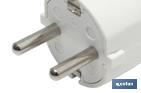 Two-Pole Schuko Plug | 16A - 250V | White - Cofan