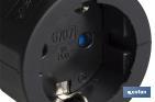 Base enchufe aérea Plug de goma | 16 A - 250 V | Color Negro - Cofan