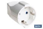 MOBILE PROTECTIVE CONTACT COUPLING WITH TWO-POLES | WHITE | 16A - 250V