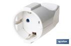 Mobile protective contact coupling with two-poles | White | 16A - 250V - Cofan