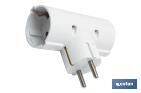 Adaptador duplo Schuko 2P+T | Cor Branco | 16 A - 250 V - Cofan