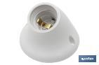 Thermoplastic E-27 Lamp-Holder of Surface | Curved Socket | White - Cofan