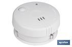 Smoke detector with sound alarm | Mini-size: Ø70mm | Batteries included - Cofan