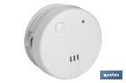 Smoke detector with sound alarm | Mini-size: Ø70mm | Batteries included - Cofan