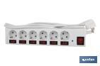 6-SOCKET POWER STRIP | IT INCLUDES ILLUMINATED ON/OFF SWITCH | CABLE LENGTH: 1.5 METRES