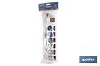 6-socket power strip | It includes illuminated on/off switch | Cable length: 1.5 metres - Cofan