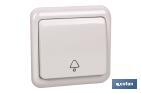 FLUSH MOUNTED DOOR BELL SWITCH | PACIFIC MODEL | 10A - 250V | WHITE