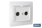 FLUSH MOUNTED TV-RADIO SOCKET | PACIFIC MODEL | WHITE