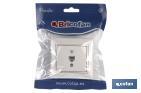 Base per presa elettrica per telefono RJ11 da incasso | Modello Pacific | Colore: bianco - Cofan