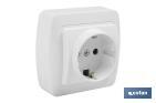 SURFACE MOUNTED TWO-POLE SOCKET | ATLANTIS MODEL | WHITE | 16A - 250V | L-N