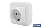 Base Bipolar de superficie | Modelo Atlantis | Color blanco | 16 A - 250 V | L-N - Cofan