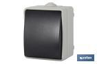 Watertight Door Bell Switch IP54 | For Outdoors | 10A - 250V | Grey - Cofan