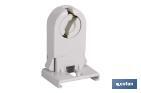 LAMP-HOLDER FOR FLUORESCENT TUBES | QUICK TERMINAL INSTALLATION | WHITE | 2A 250V