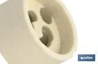 Ceramic lamp-holder with base and cable | For lamps type GU10 or GZ10 | 2A - 250V~ - Cofan