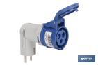 ADAPTATEUR DE CONVERSION BIPOLAIRE | DEGRÉ DE PROTECTION IP 44 | FICHE SCHUKO 2 P + T | 16 A