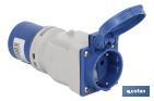 Presa adattatore bipolare industriale | Grado di protezione IP 44 | Presa Schuko 2 P + T | 16 A - Cofan