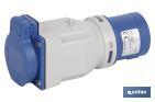Plug-socket industrial adapter | Ingress Protection: 44 | Schuko plug-socket 2P + G | 16A - Cofan