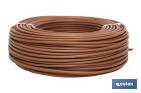 Rollo Cable Eléctrico  H07V-K de 100 m | Sección de cable de varias medidas | Color: Marrón - Cofan