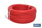 Rotolo di cavo elettrico da 100 m | H07V-K | Sezione da 1 x 1,5 mm2 | Colore: rosso - Cofan