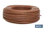 Rollo Cable Eléctrico  H07V-K de 100 m | Sección de cable de varias medidas | Color: Marrón - Cofan