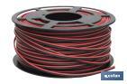 Rouleau de Câble Électrique de 100 m | Parallèle | Section de câble en deux Dimensions | Couleur Noir et Rouge - Cofan