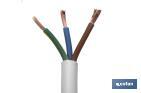 Electric Cable Roll of 100m | PVC H05VV-F| Section 3 x 1mm2 | White - Cofan