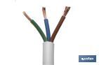 Rotolo di cavo elettrico da 100 m | PVC H05VV-F | Sezione da 3 x 1,5 mm2 | Colore: bianco - Cofan