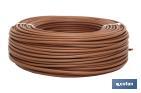 Rollo Cable Eléctrico  H07V-K de 100 m | Sección de cable de varias medidas | Color: Marrón - Cofan