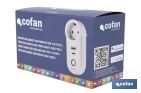 Enchufe inteligente con USB y tipo C | Conexión WiFi y Bluetooth | Aplicación: Smart Life o Tuya | Compatible con Alexa y Google | Control remoto, temporizador y protección infantil - Cofan