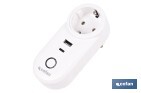 Enchufe inteligente con USB y tipo C | Conexión WiFi y Bluetooth | Aplicación: Smart Life o Tuya | Compatible con Alexa y Google | Control remoto, temporizador y protección infantil - Cofan